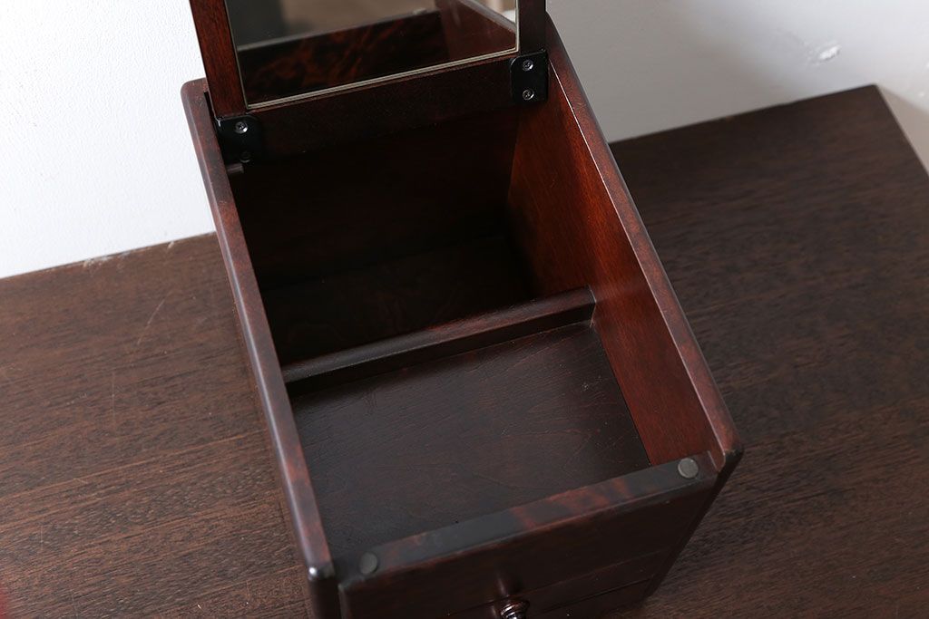 中古　北海道民芸家具　化粧箱(コスメケース)