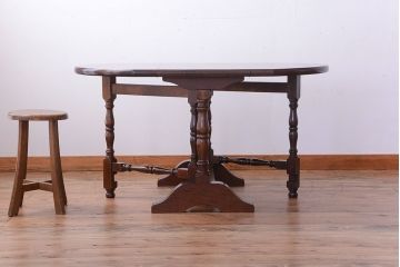 中古　九州民芸家具　上品なバタフライテーブル