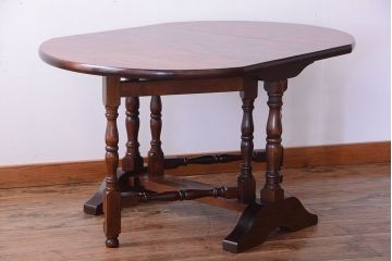 中古　九州民芸家具　上品なバタフライテーブル