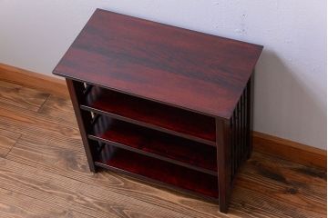 中古　九州民芸家具　モダンなディスプレイラック(飾り棚)