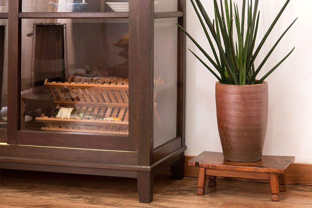 欅 欅の木製の棚 古家具 古道具 花台 作業台 華台 植木台