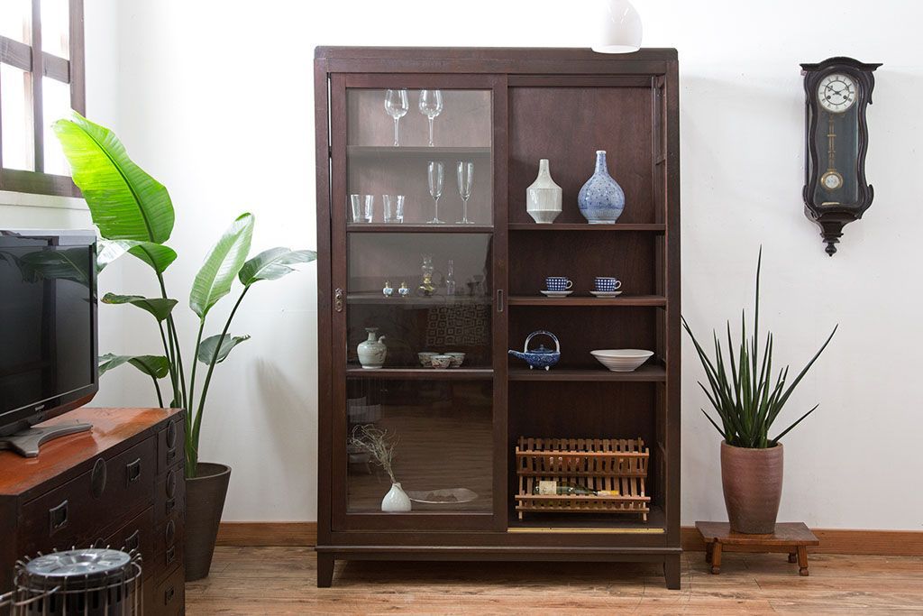 アンティーク雑貨　和製アンティーク　小さな総欅材の花台