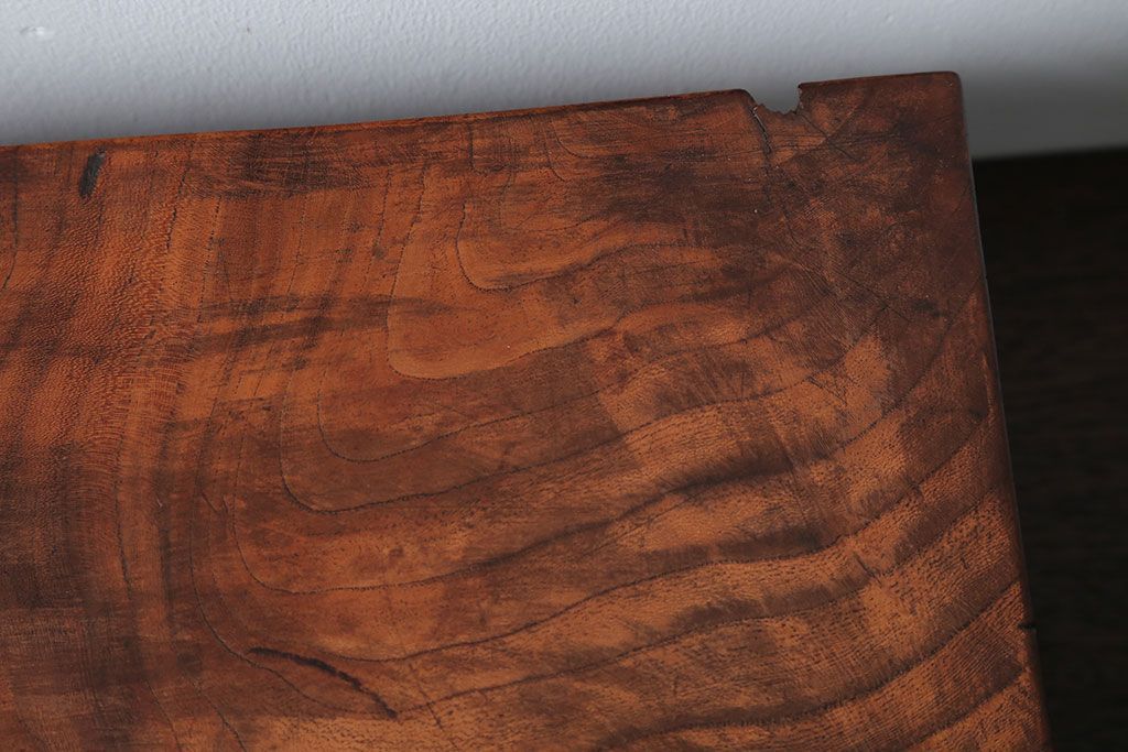 アンティーク雑貨　和製アンティーク　小さな総欅材の花台