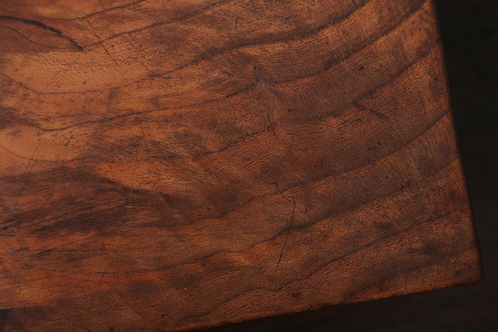 アンティーク雑貨　和製アンティーク　小さな総欅材の花台