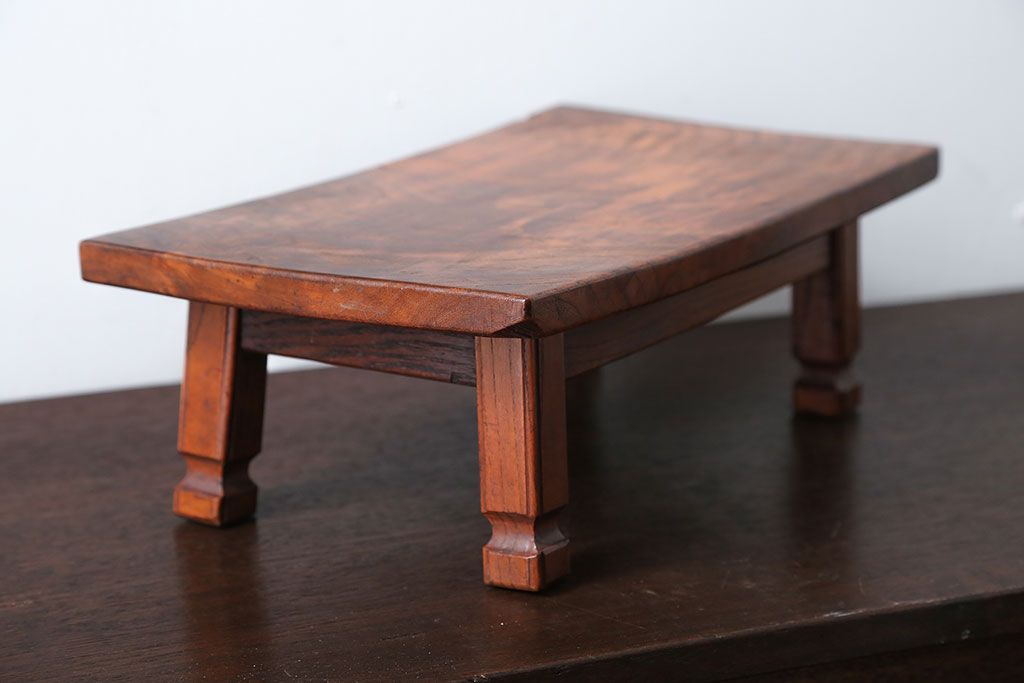 アンティーク雑貨　和製アンティーク　小さな総欅材の花台