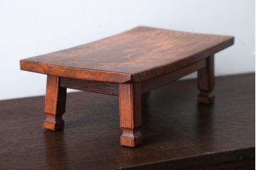 アンティーク雑貨　和製アンティーク　小さな総欅材の花台