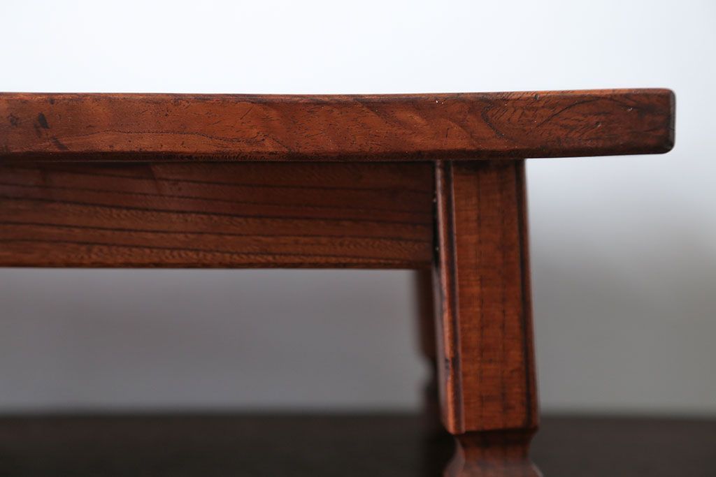 アンティーク雑貨　和製アンティーク　小さな総欅材の花台