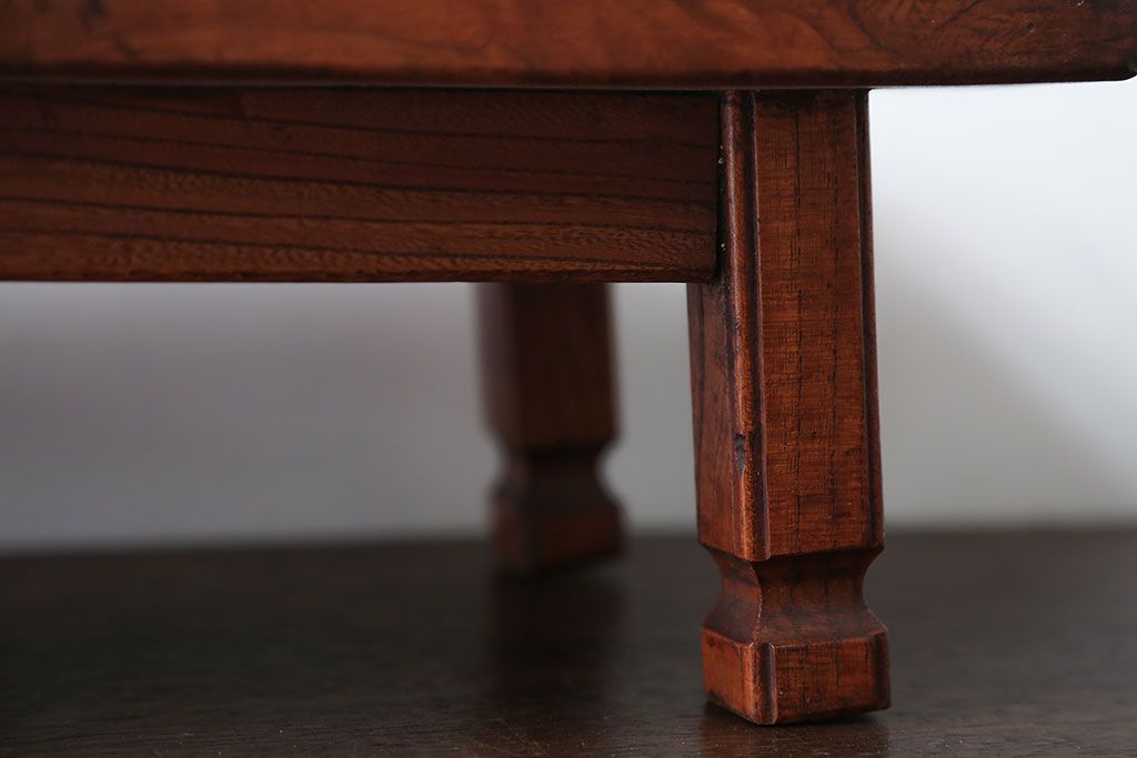 アンティーク雑貨　和製アンティーク　小さな総欅材の花台