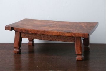 アンティーク雑貨　和製アンティーク　小さな総欅材の花台