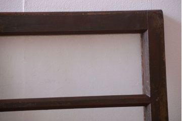 和製アンティーク　結霜ガラス入りのモダンな欄間(明り取り)