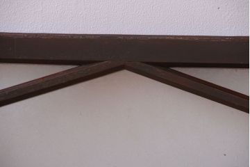 和製アンティーク　結霜ガラス入りのモダンな欄間(明り取り)