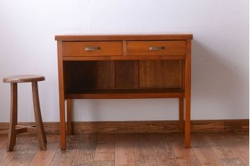 レトロ家具　昭和レトロ　古い木製のアンティーク平机