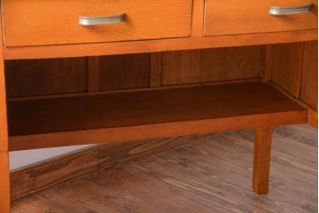 レトロ家具　昭和レトロ　古い木製のアンティーク平机