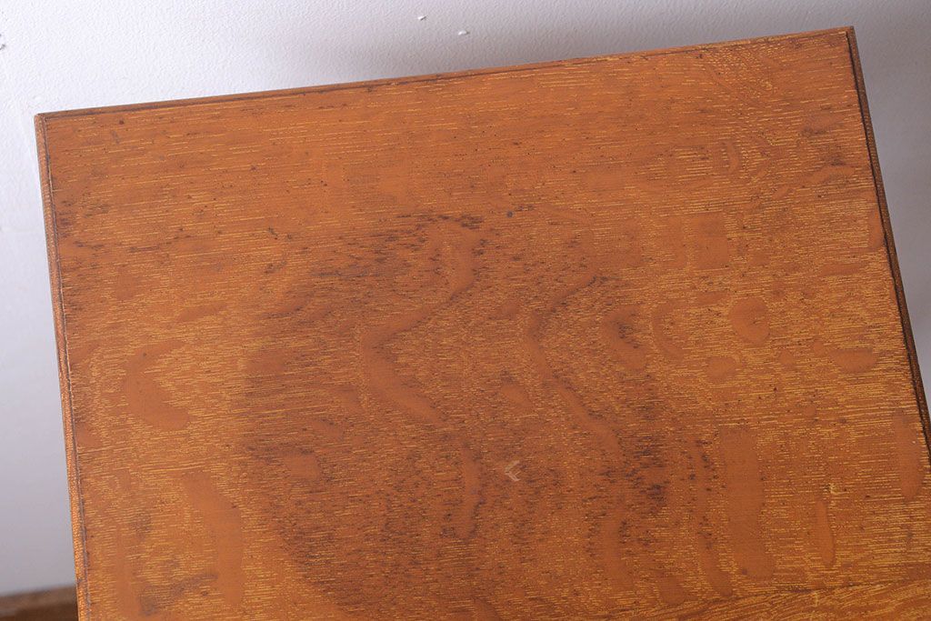 アンティーク雑貨　アンティーク　古いナラ材の高級花台(飾り台)