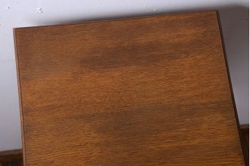 レトロ家具　昭和レトロ　古い木のかわいいアンティークサイドテーブル(ディスプレイ台)