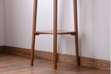 レトロ家具　昭和レトロ　古い木のかわいいアンティークサイドテーブル(ディスプレイ台)