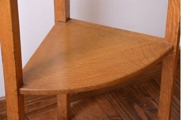 アンティーク家具　アンティーク　古い木のコーナーディスプレイラック