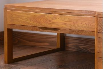 レトロ家具　昭和レトロ　シンプルで小さなアンティーク片袖机(文机)