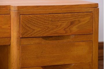 レトロ家具　昭和レトロ　シンプルで小さなアンティーク片袖机(文机)