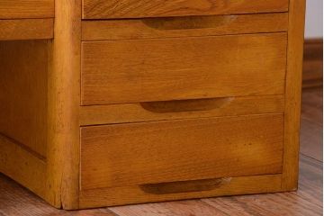 レトロ家具　昭和レトロ　シンプルで小さなアンティーク片袖机(文机)