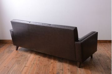 レトロ家具　昭和レトロ 落ち着いた和製アンティークの3人掛けソファ