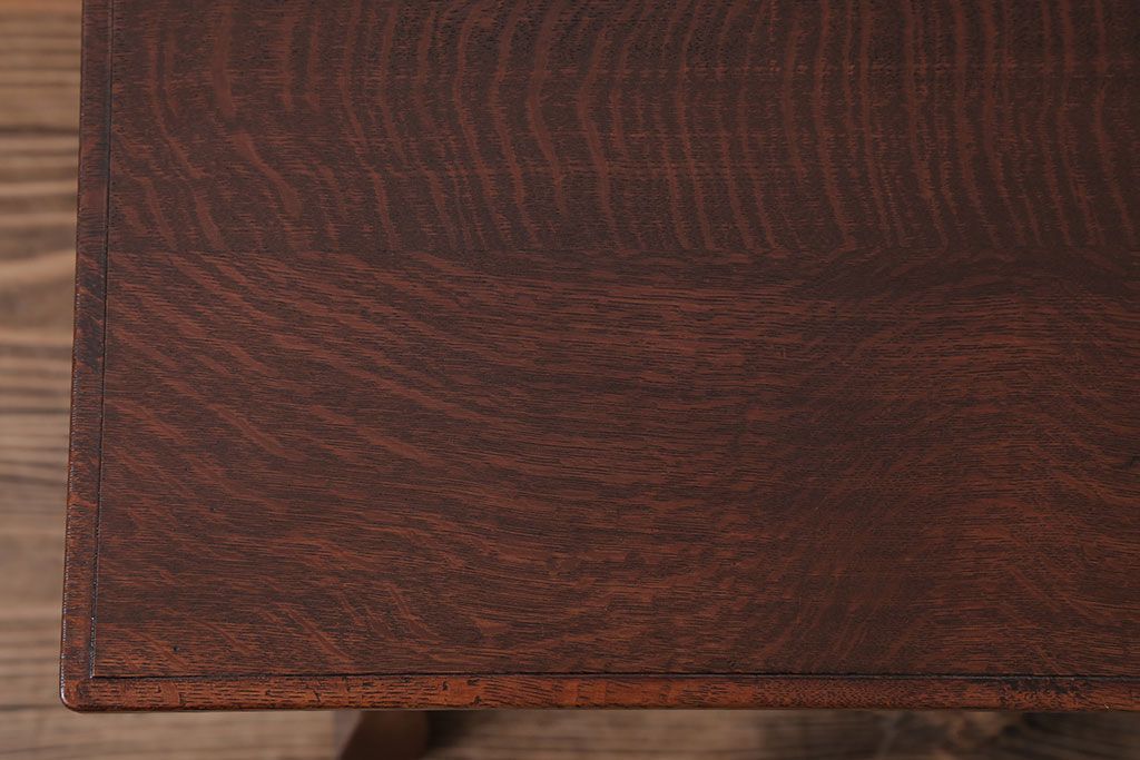 アンティーク家具　古民具・骨董　高級品!古いナラ材のアンティーク平机