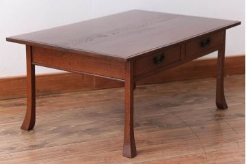 アンティーク家具　古民具・骨董　高級品!古いナラ材のアンティーク平机