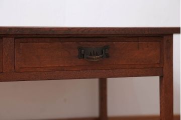 アンティーク家具　古民具・骨董　高級品!古いナラ材のアンティーク平机