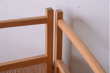 アンティーク雑貨　 和製アンティーク　明るい木の色の和風衝立て(パーテーション)