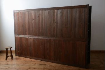 アンティーク家具　和製アンティーク　特大サイズ!前面檜材の高級重ね収納戸棚