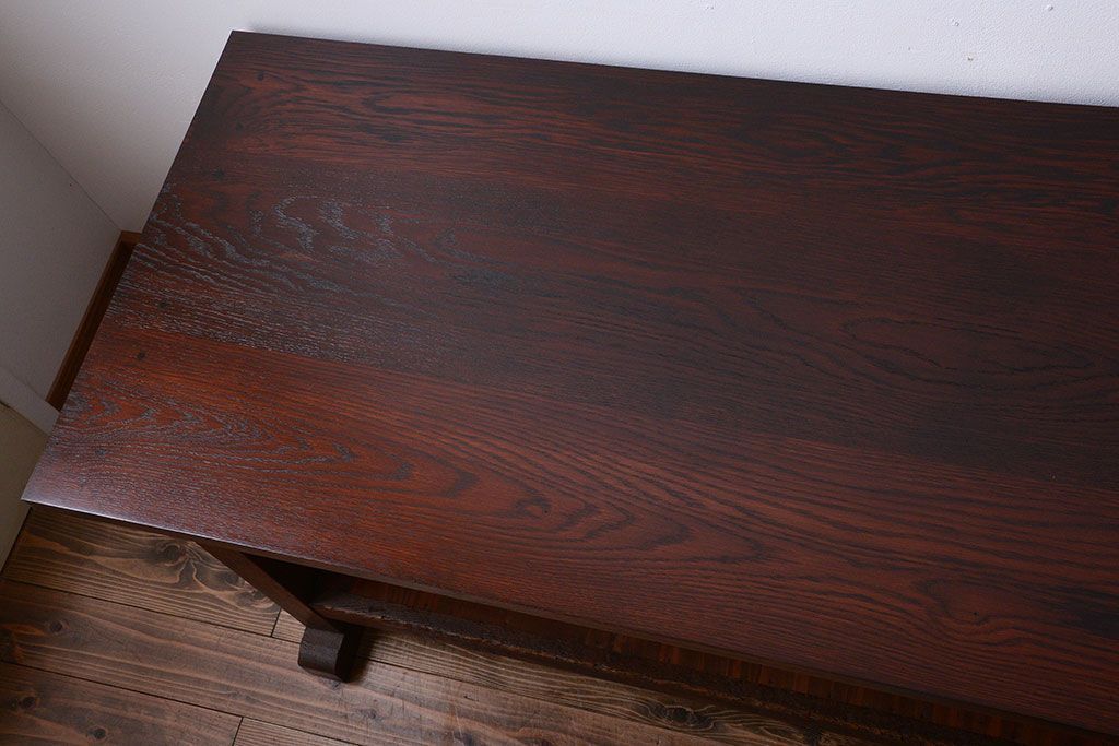 アンティーク家具　和製アンティーク　特大サイズ!骨太で重厚な古い木製の作業台(カウンターテーブル)