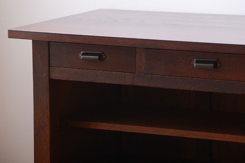 アンティーク家具　和製アンティーク　特大サイズ!骨太で重厚な古い木製の作業台(カウンターテーブル)