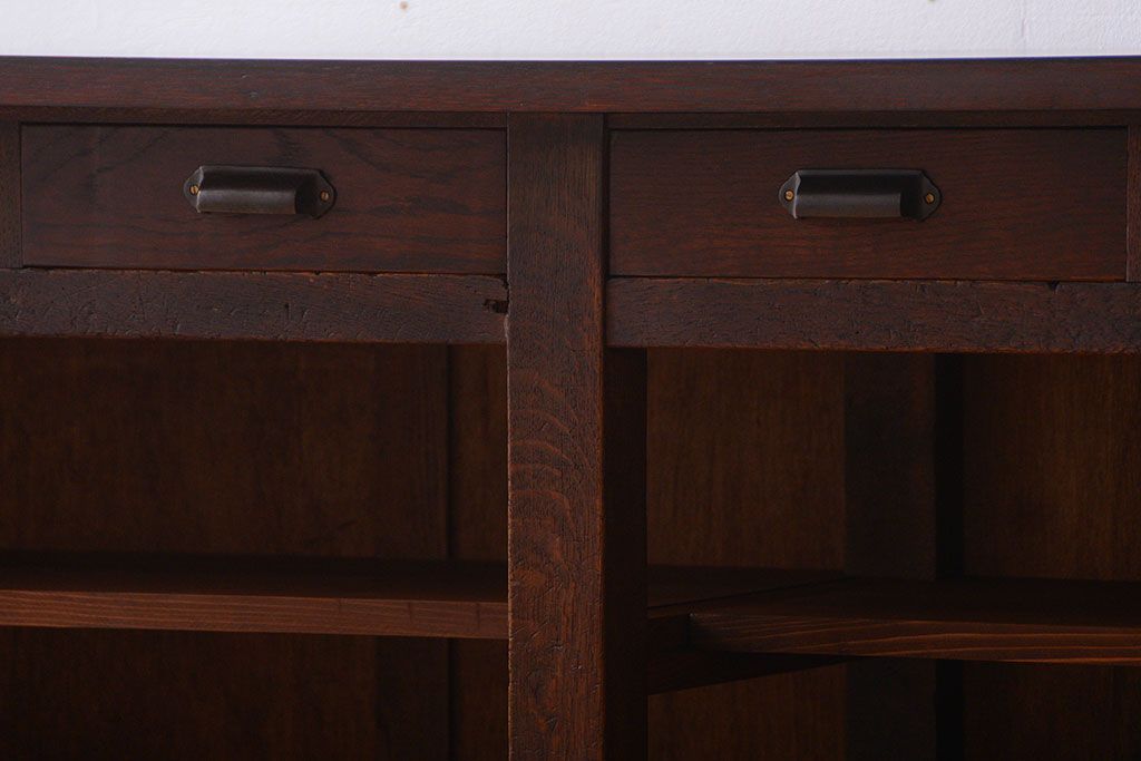 アンティーク家具　和製アンティーク　特大サイズ!骨太で重厚な古い木製の作業台(カウンターテーブル)