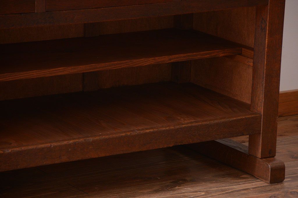 アンティーク家具　和製アンティーク　特大サイズ!骨太で重厚な古い木製の作業台(カウンターテーブル)