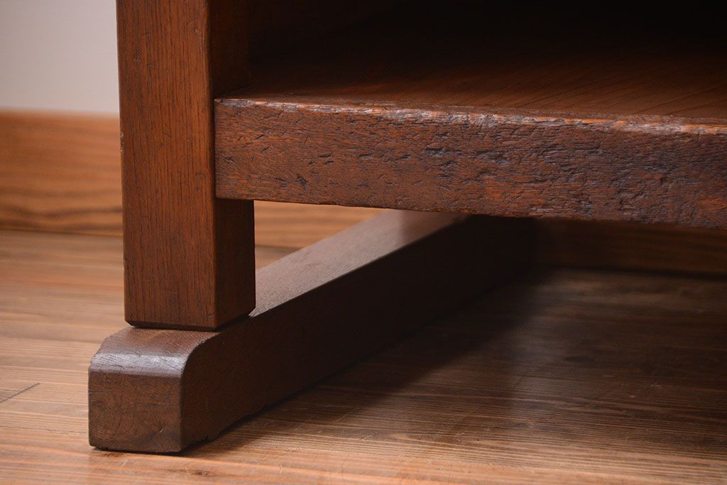 アンティーク家具　和製アンティーク　特大サイズ!骨太で重厚な古い木製の作業台(カウンターテーブル)