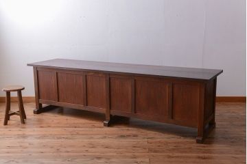 アンティーク家具　和製アンティーク　特大サイズ!骨太で重厚な古い木製の作業台(カウンターテーブル)