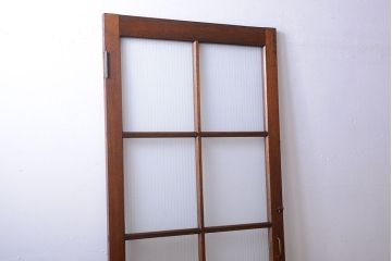 和製アンティーク　レトロな銀モールガラス入りドア