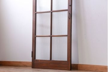 和製アンティーク　レトロな銀モールガラス入りドア