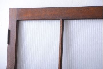 和製アンティーク　レトロな銀モールガラス入りドア