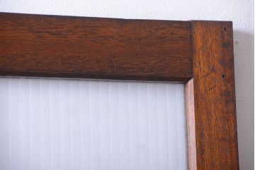 和製アンティーク　レトロな銀モールガラス入りドア