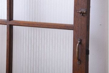 和製アンティーク　レトロな銀モールガラス入りドア