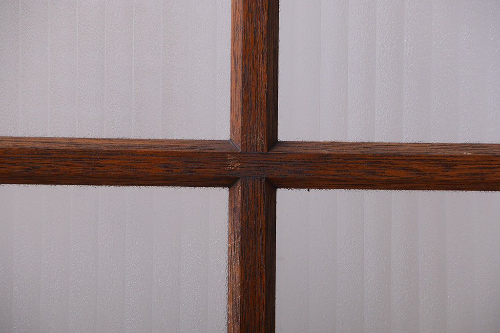 和製アンティーク　レトロな銀モールガラス入りドア