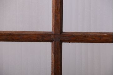 和製アンティーク　レトロな銀モールガラス入りドア