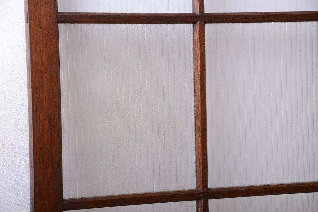 和製アンティーク　レトロな銀モールガラス入りドア