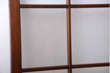 和製アンティーク　レトロな銀モールガラス入りドア