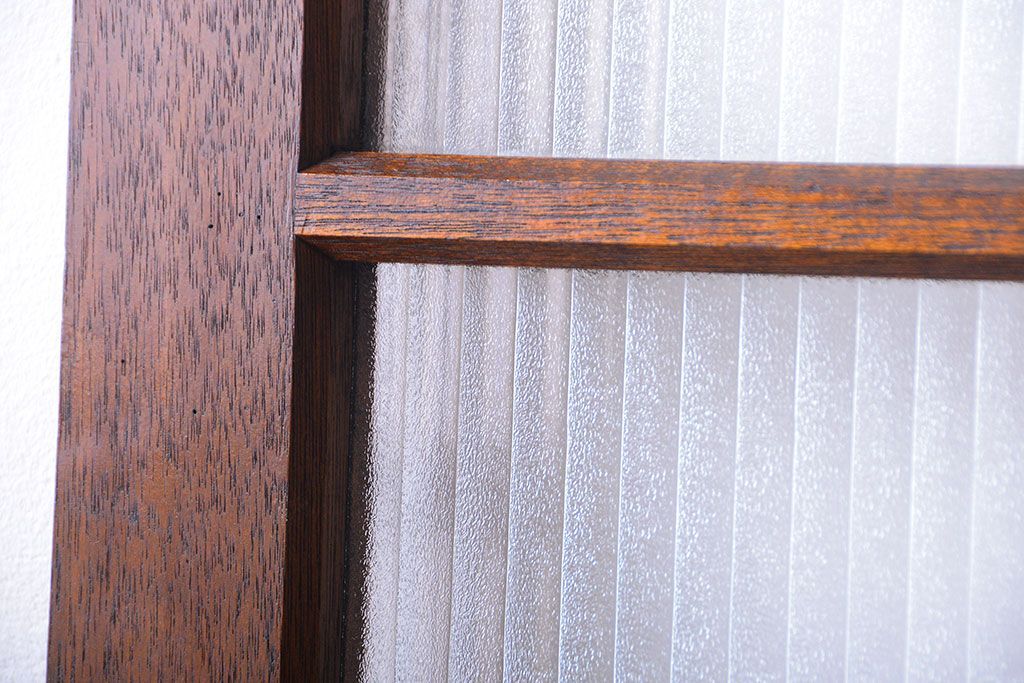 和製アンティーク　レトロな銀モールガラス入りドア