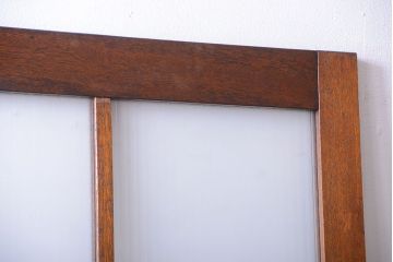 和製アンティーク　レトロな銀モールガラス入りドア