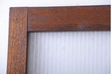 和製アンティーク　レトロな銀モールガラス入りドア