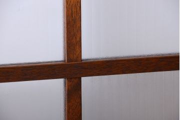 和製アンティーク　レトロな銀モールガラス入りドア