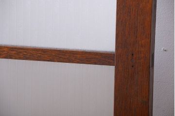 和製アンティーク　レトロな銀モールガラス入りドア